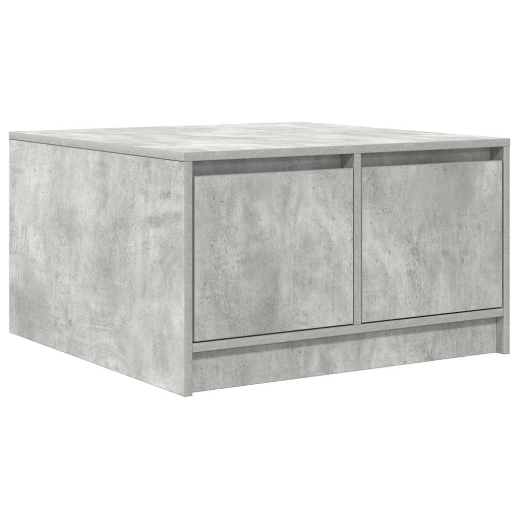 Coffee Table with Drawers Concrete Grey 70.5x70x40 cm